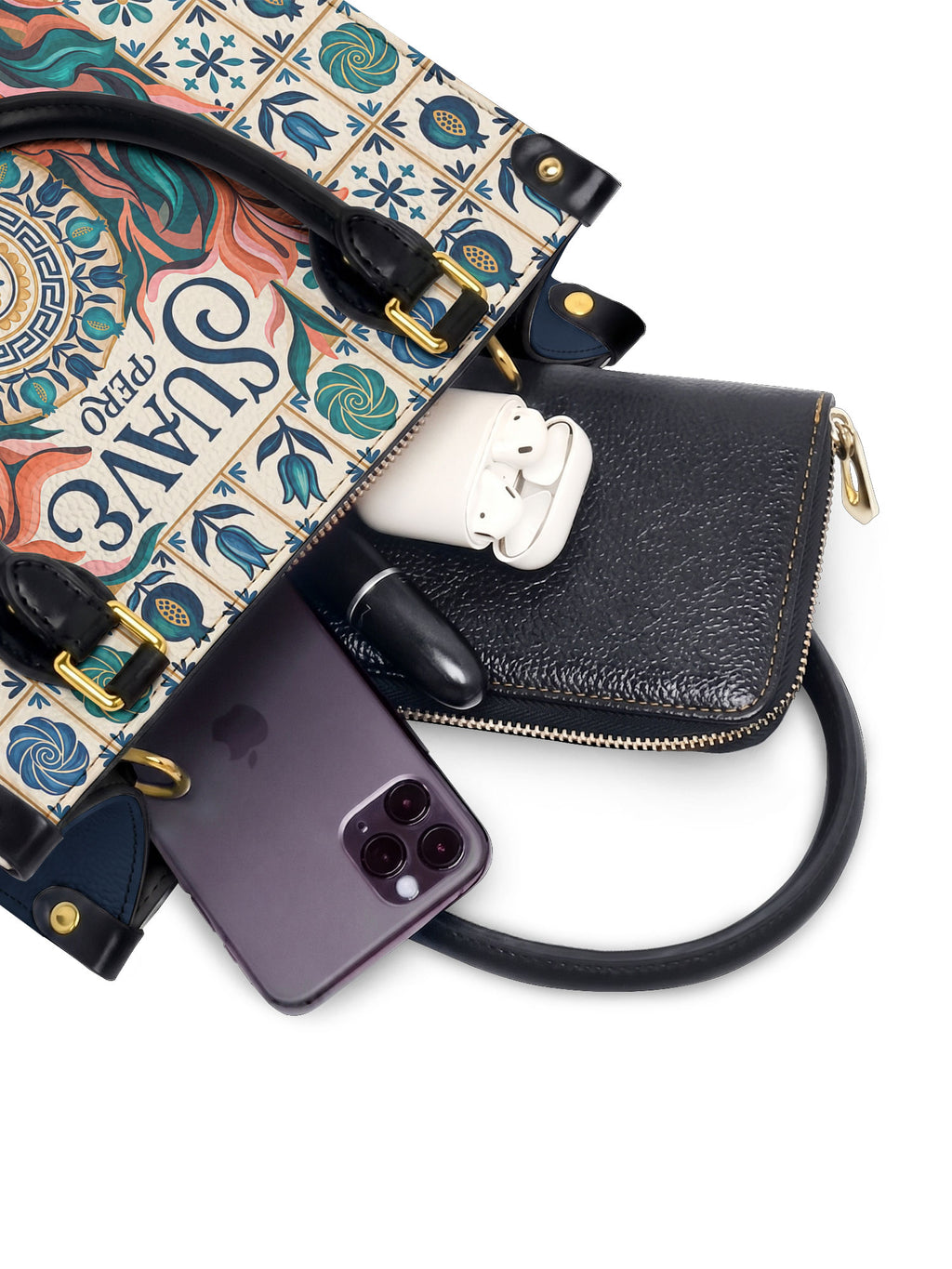 "Suave pero inquebrantable" ver.6 Small Leather Handbag - interior | Paleta Bags
