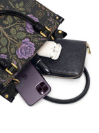 "Otomi Wild Embroidery" ver.4 Small Leather Handbag - interior | Paleta Bags
