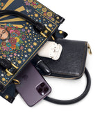 "Eres la mujer que alguna vez soñaste ser" ver.3 Small Leather Handbag - interior | Paleta Bags