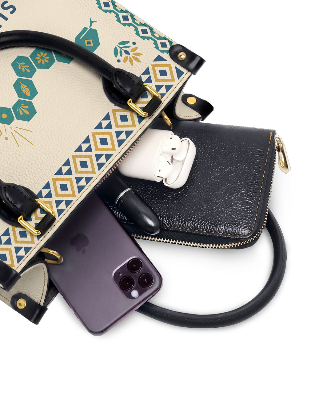 "Suelto lo que ya no me sirve" ver.4 Small Leather Handbag - interior | Paleta Bags