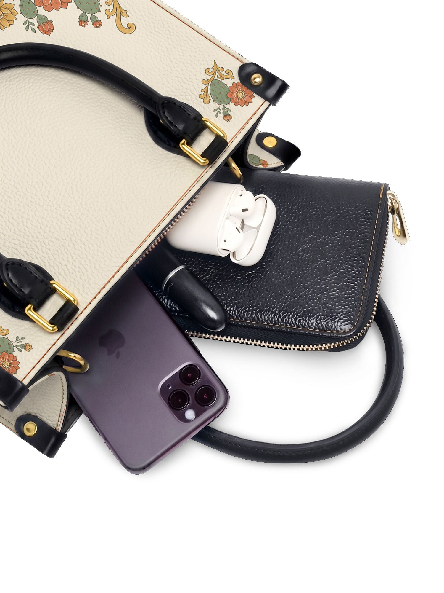 "NOCHTLI" Small Leather Handbag - interior | Paleta Bags