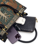 "Feroz. Arraigada. Radiante" ver.1 Small Leather Handbag - interior | Paleta Bags