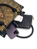 "Mi Raíz es Oro" ver.2 Small Leather Handbag - interior | Paleta Bags