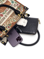 "De las manos de nuestras abuelas a las nuestras" ver.4 Small Leather Handbag - interior | Paleta Bags