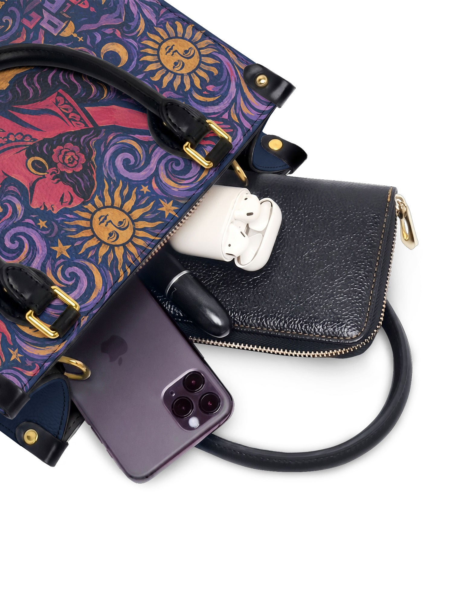 "Orgullosa de donde vengo" ver.5 Small Leather Handbag - interior | Paleta Bags