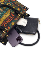 "Feroz. Arraigada. Radiante" ver.5 Small Leather Handbag - interior | Paleta Bags