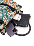 "Raíces profundas, alas libres" ver.4 Small Leather Handbag - interior | Paleta Bags