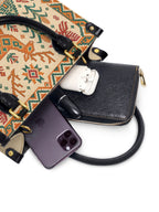 "Orgullosa de donde vengo" ver.1 Small Leather Handbag - interior | Paleta Bags