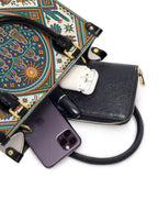"Llevo a mis ancestros en la sangre" ver.4 Small Leather Handbag - interior | Paleta Bags