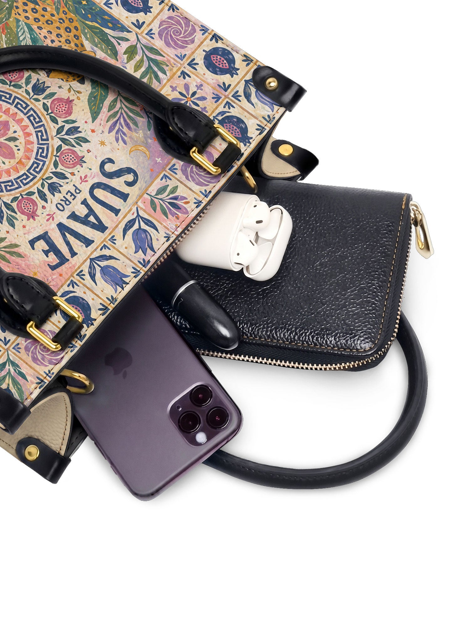 "Suave pero inquebrantable" ver.10 Small Leather Handbag - interior | Paleta Bags