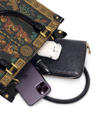 "Llevo a mis ancestros en la sangre" ver.2 Small Leather Handbag - interior | Paleta Bags
