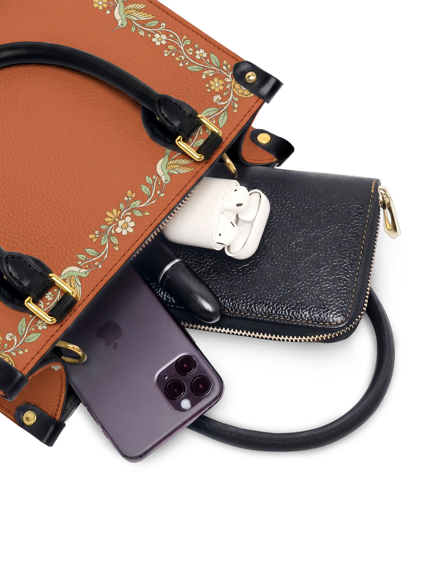 "HUITZILIN" Small Leather Handbag - interior | Paleta Bags