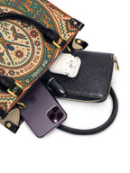 "Me cuido, me amo, me honro" ver.1 Small Leather Handbag - interior | Paleta Bags