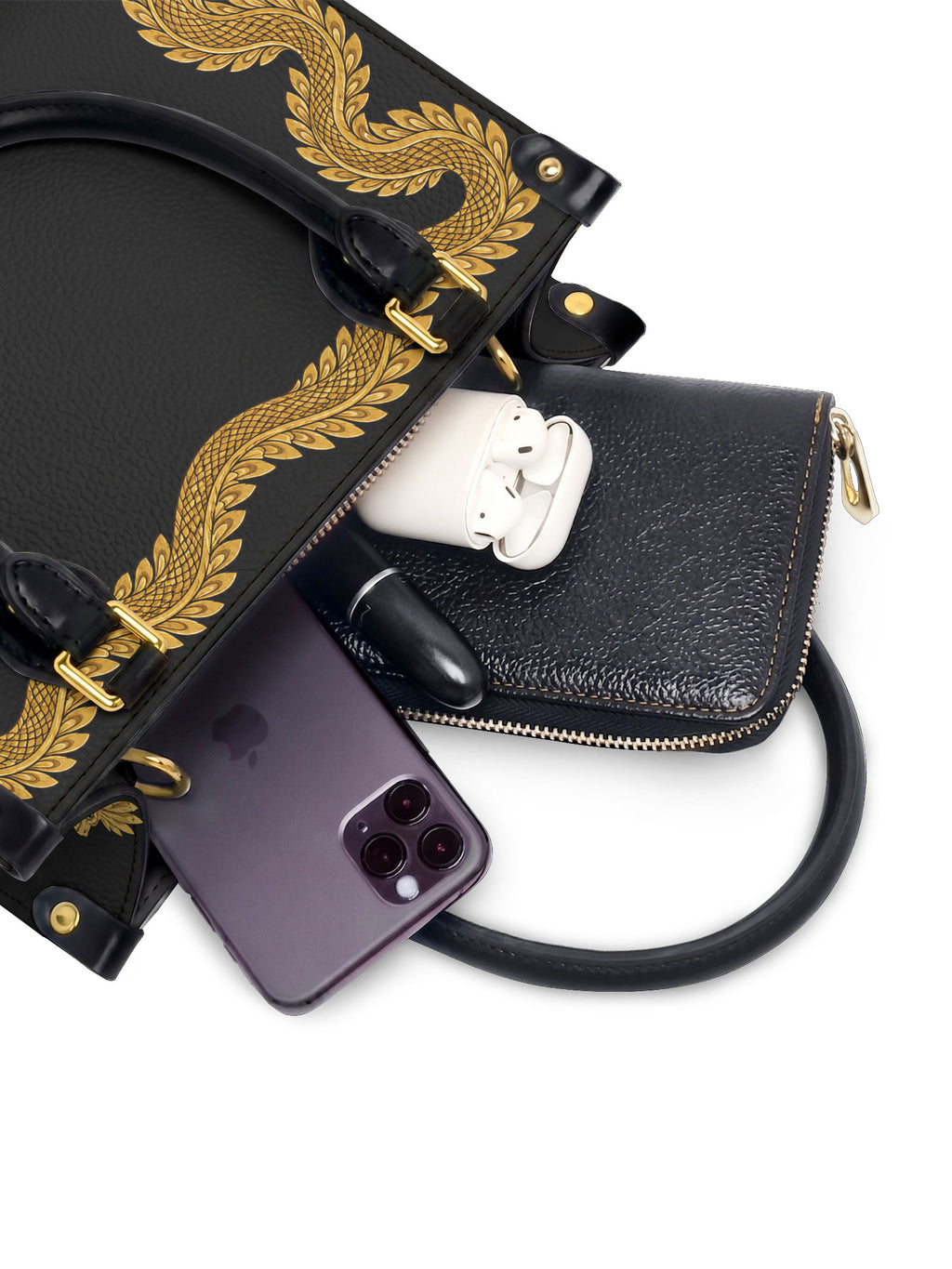 "XIUHCÓATL" Small Leather Handbag - interior | Paleta Bags