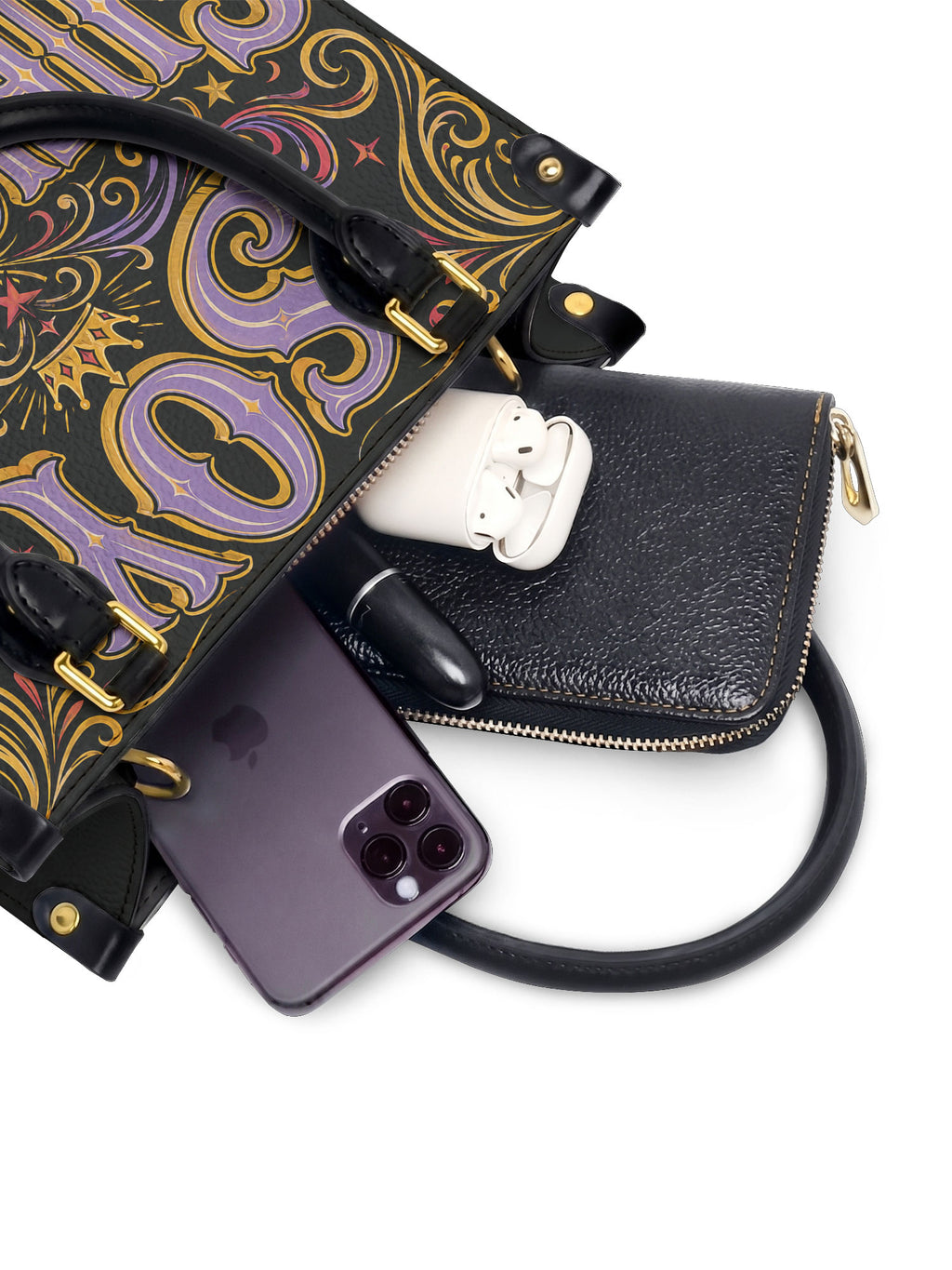 "Soy suficiente, tal y como soy" ver.2 Small Leather Handbag - interior | Paleta Bags