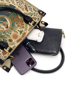 "Soy hija de la tierra" ver.1 Small Leather Handbag - interior | Paleta Bags