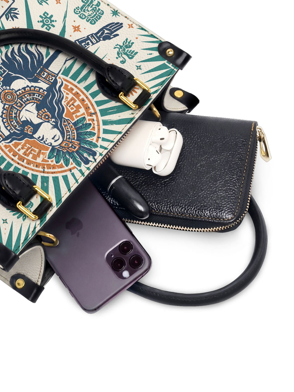 "No pido permiso para ocupar espacio" ver.4 Small Leather Handbag - interior | Paleta Bags