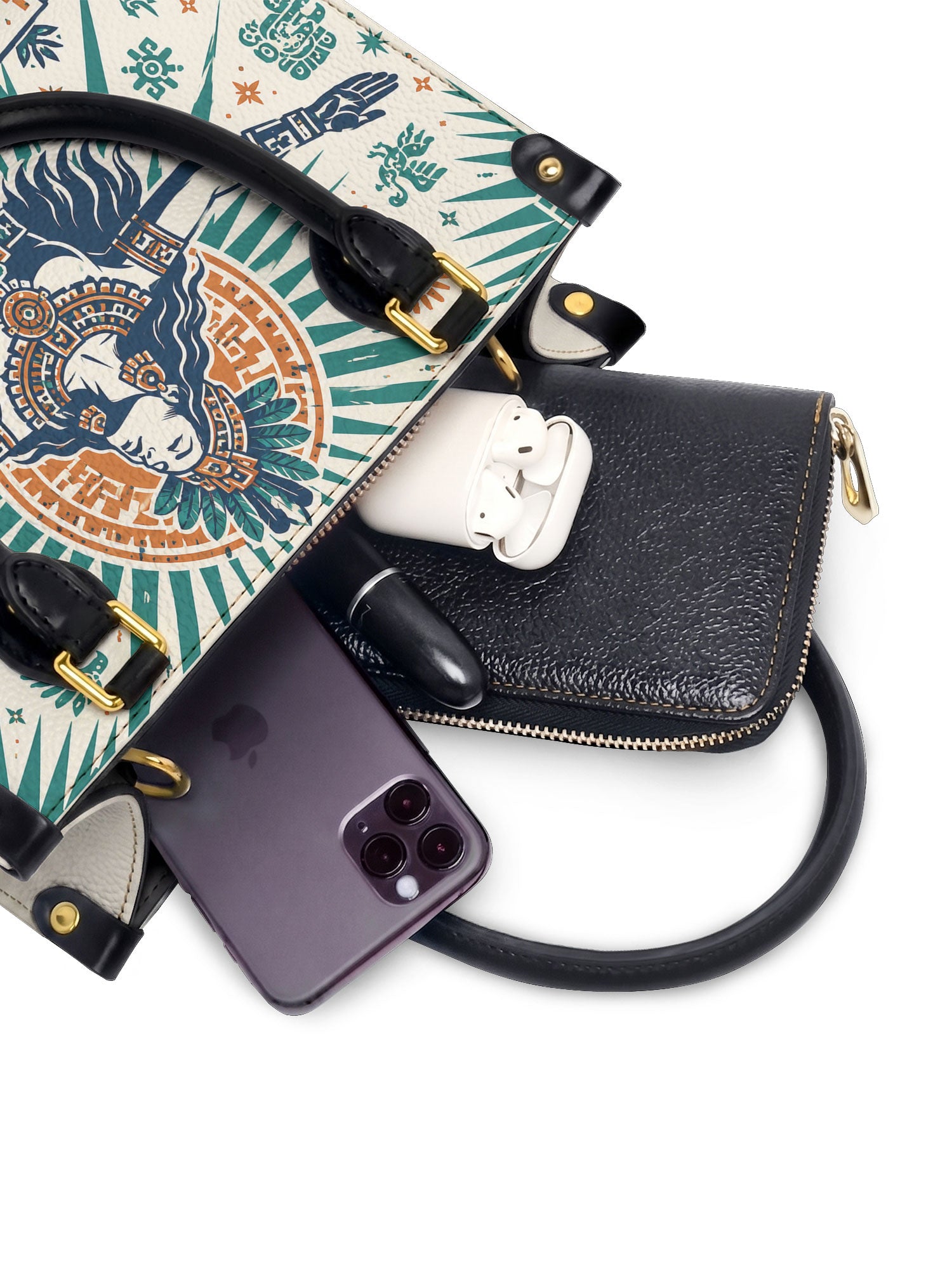 "No pido permiso para ocupar espacio" ver.4 Small Leather Handbag - interior | Paleta Bags