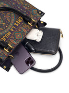 "Eres la mujer que alguna vez soñaste ser" ver.8 Small Leather Handbag - interior | Paleta Bags