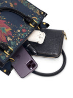 "Sanó en silencio, floreció con fuerza" ver.2 Small Leather Handbag - interior | Paleta Bags