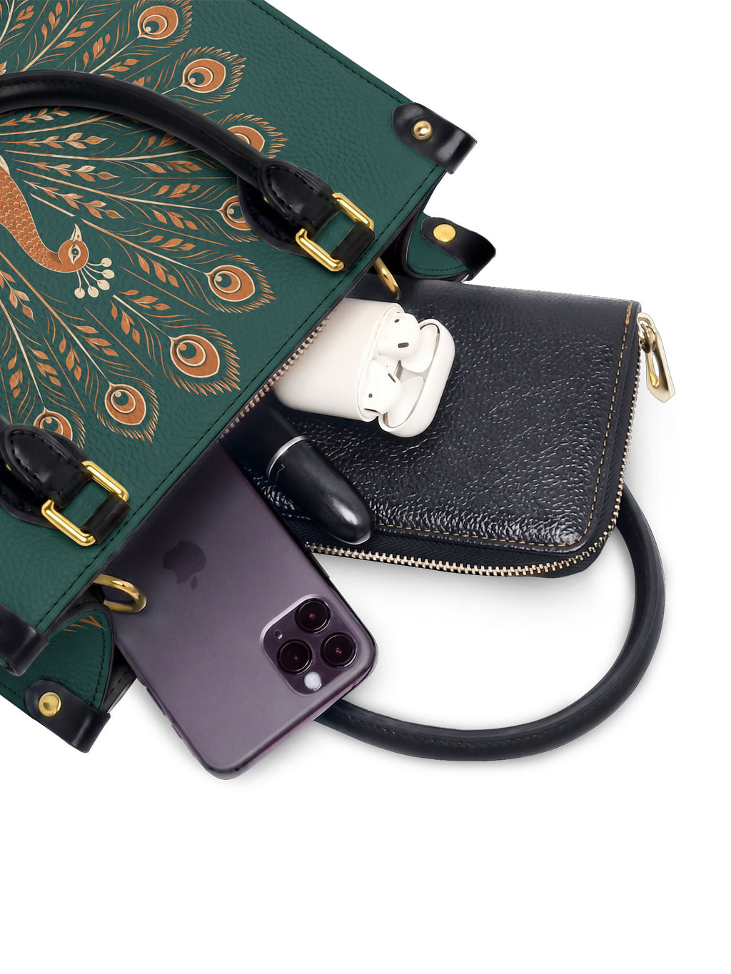 "PENACHO" Small Leather Handbag - interior | Paleta Bags