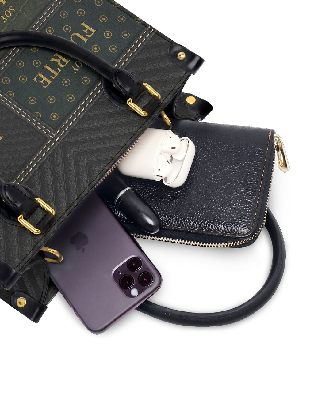 "LAS CUATRO VERDADES" ver.2 Small Leather Handbag - interior | Paleta Bags