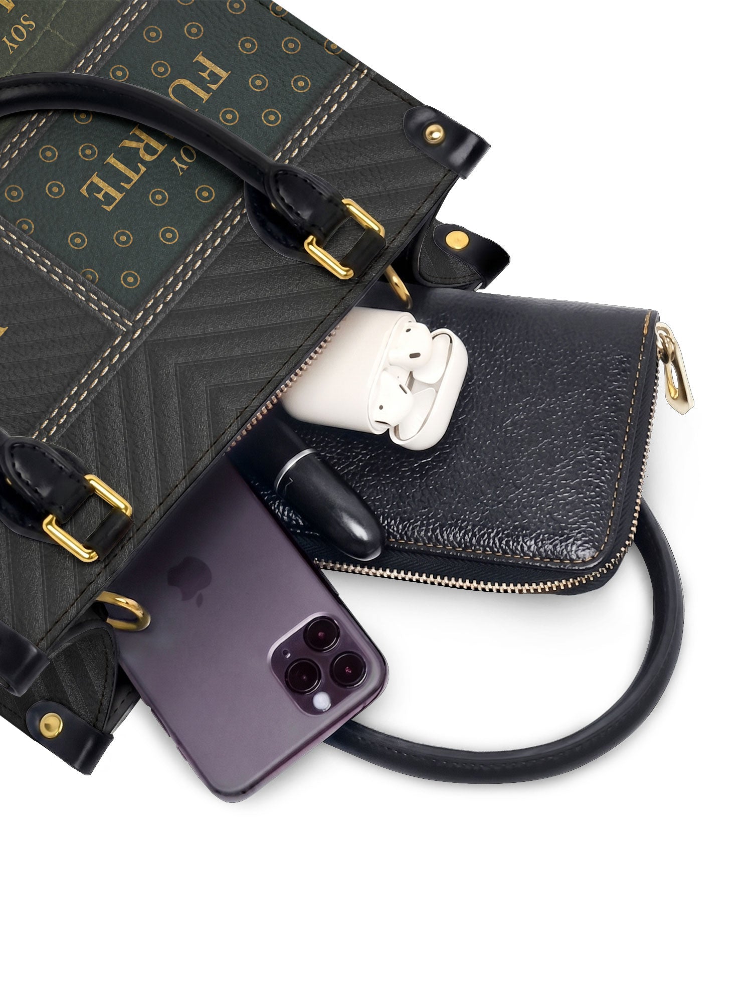 "LAS CUATRO VERDADES" ver.2 Small Leather Handbag - interior | Paleta Bags