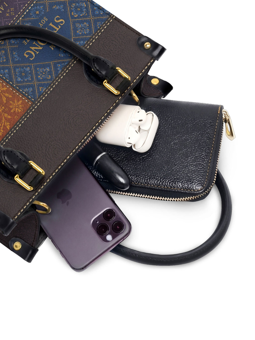 "BILINGÜE" ver.1 Small Leather Handbag - interior | Paleta Bags