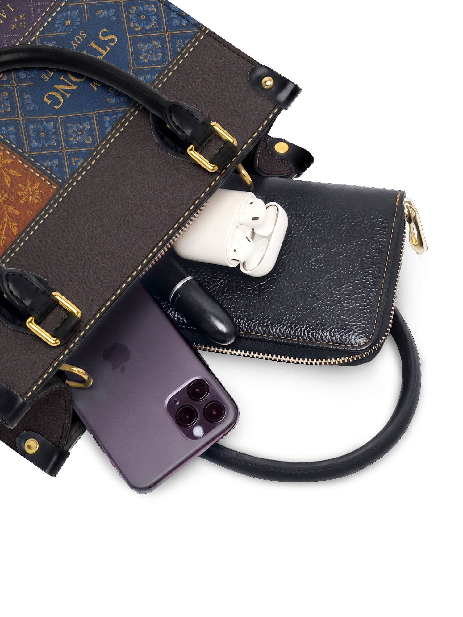 "BILINGÜE" ver.1 Small Leather Handbag - interior | Paleta Bags