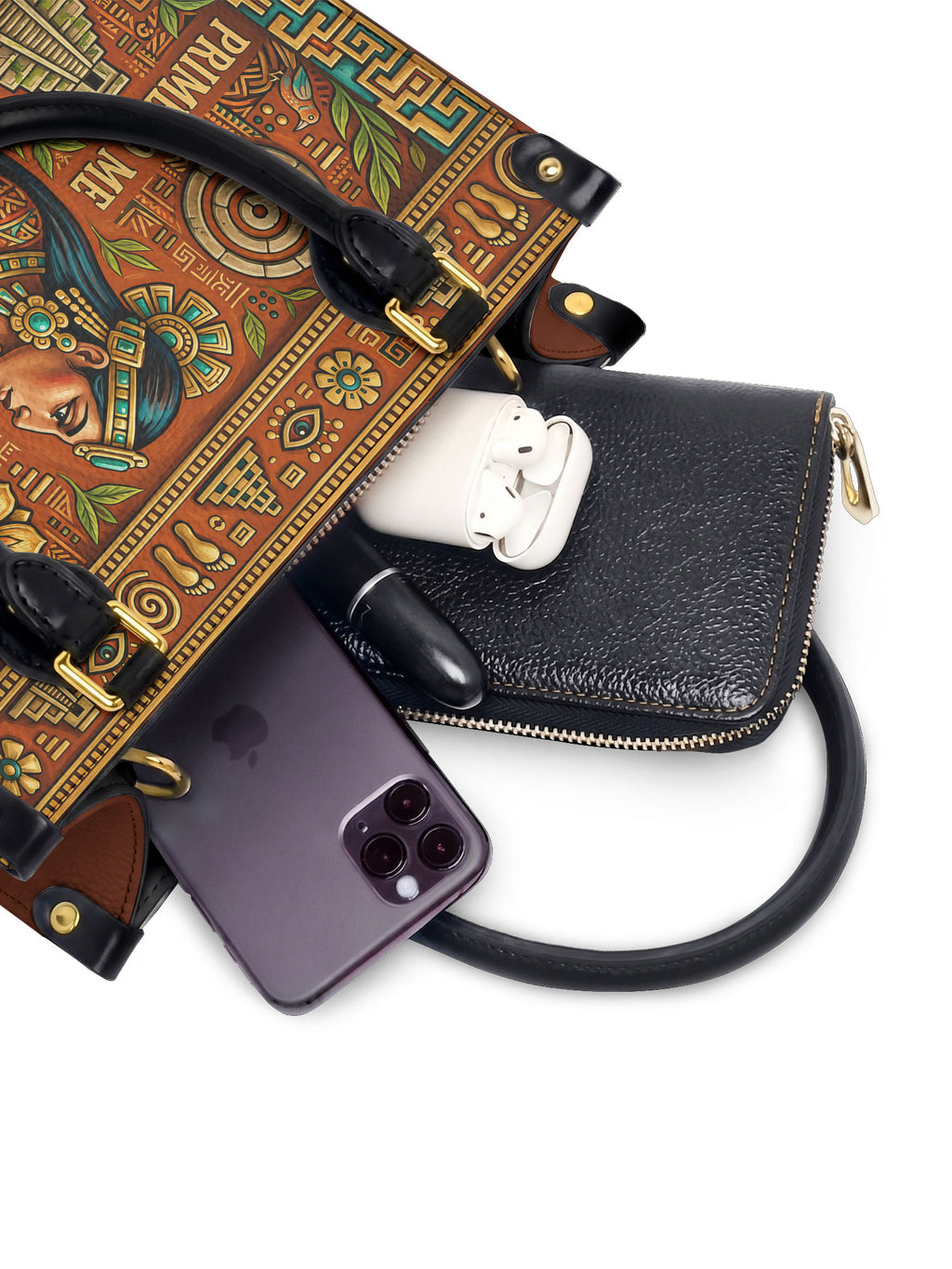"Primero me pertenezco a mí" ver.7 Small Leather Handbag - interior | Paleta Bags