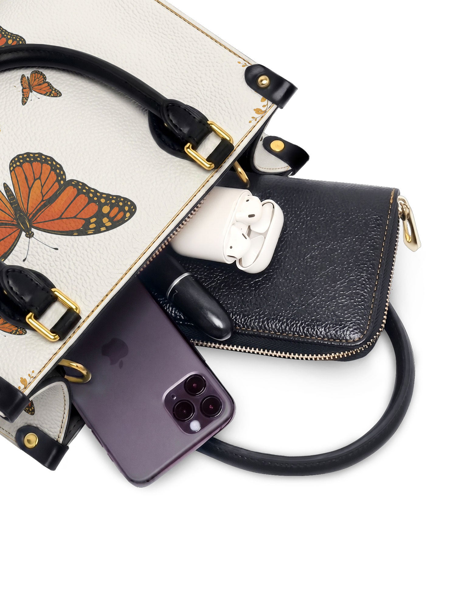 "PAPALOTL" Small Leather Handbag - interior | Paleta Bags