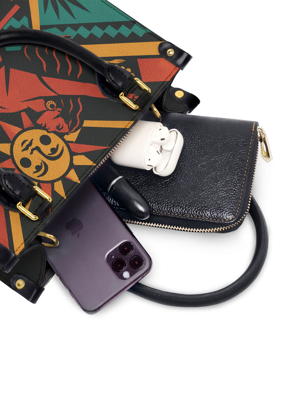 "No pido permiso para ocupar espacio" ver.1 Small Leather Handbag - interior | Paleta Bags