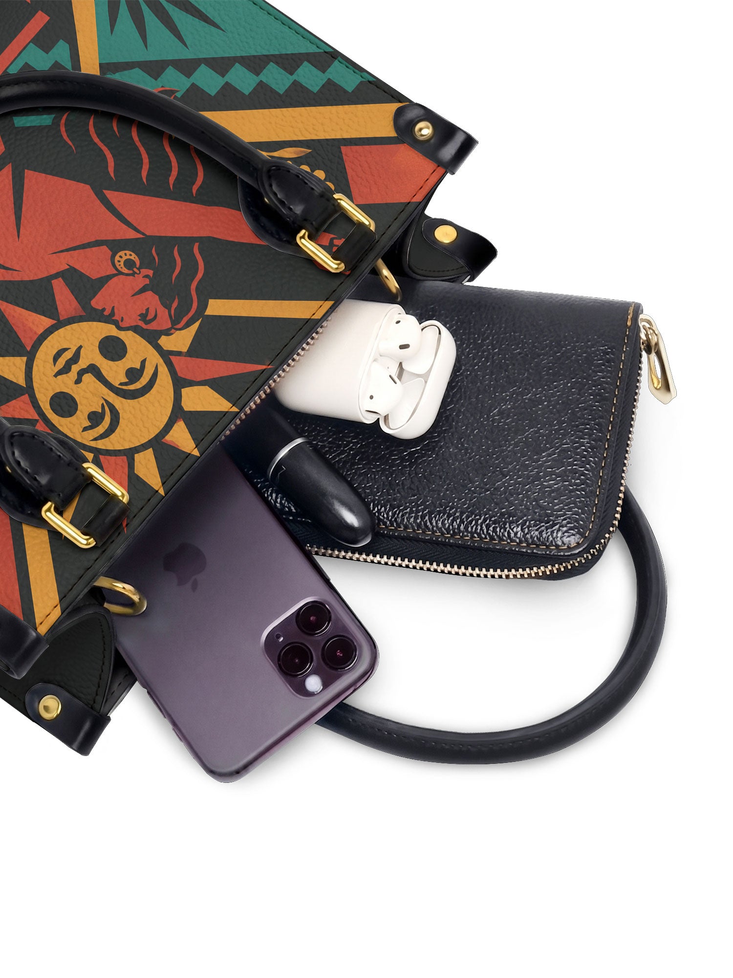 "No pido permiso para ocupar espacio" ver.1 Small Leather Handbag - interior | Paleta Bags