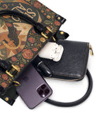 "Se amó hasta florecer" ver.2 Small Leather Handbag - interior | Paleta Bags