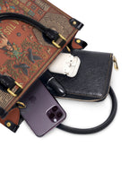 "Usa tus raíces con orgullo" ver.1 Small Leather Handbag - interior | Paleta Bags