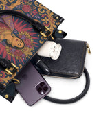 "Me merezco todo lo bueno" ver.2 Small Leather Handbag - interior | Paleta Bags
