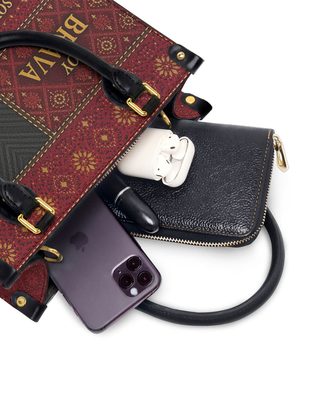 "LA GUERRERA" ver.2 Small Leather Handbag - interior | Paleta Bags