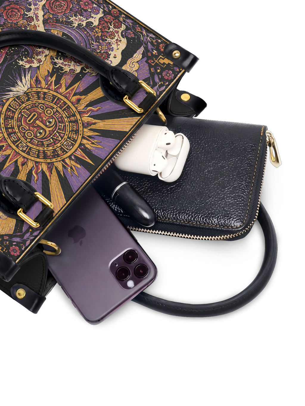 "Nací para brillar" ver.1 Small Leather Handbag - interior | Paleta Bags