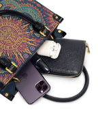 "Soy fuego que no se apaga" ver.3 Small Leather Handbag - interior | Paleta Bags