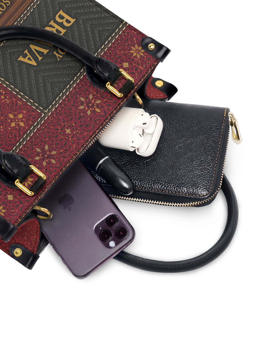 "LA GUERRERA" ver.1 Small Leather Handbag - interior | Paleta Bags