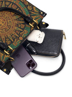 "Mi cultura es mi poder" ver.1 Small Leather Handbag - interior | Paleta Bags