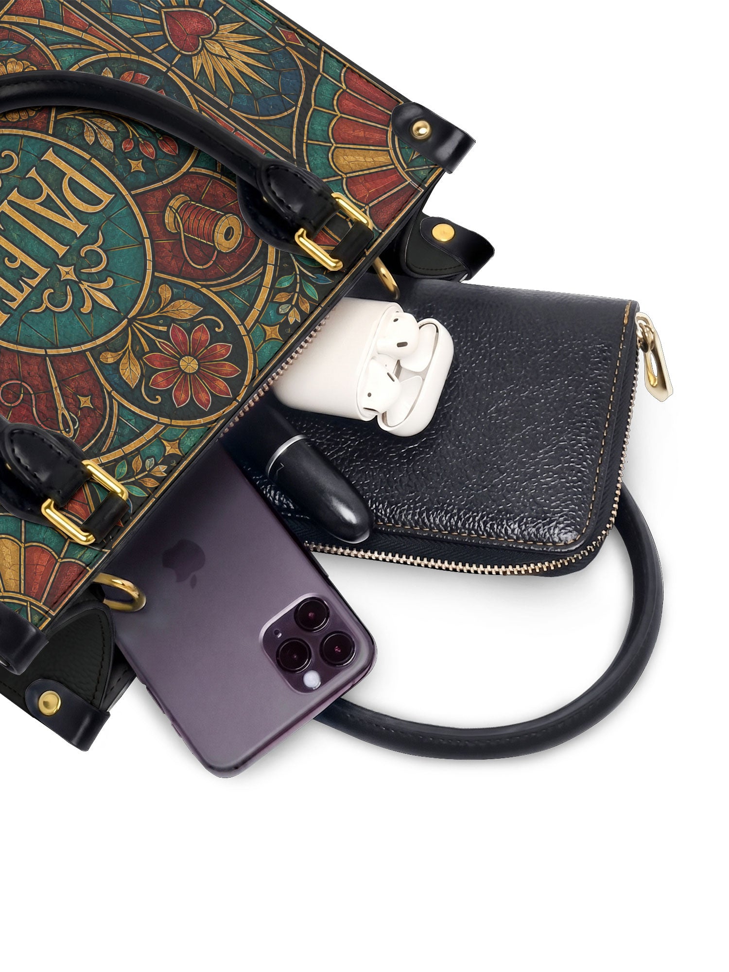 "La Paleta — Arte en cada costura" ver.5 Small Leather Handbag - interior | Paleta Bags