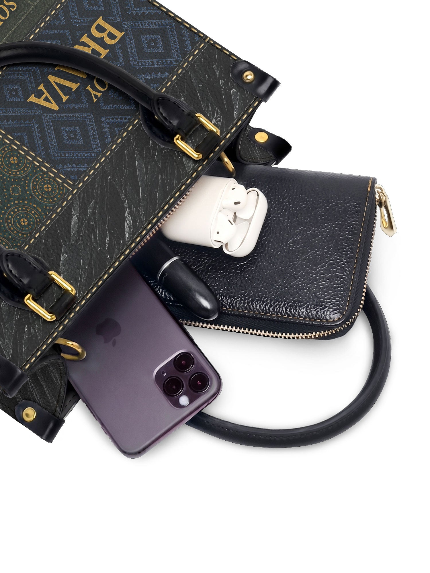 "LA GUERRERA" ver.3 Small Leather Handbag - interior | Paleta Bags