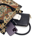 "Raíces profundas, alas libres" ver.5 Small Leather Handbag - interior | Paleta Bags