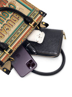 "Educada. Orgullosa. Imparable" ver.4 Small Leather Handbag - interior | Paleta Bags