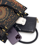 "Me levanto con el sol y llevo el fuego" ver.3 Small Leather Handbag - interior | Paleta Bags