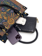 "Soy hija de la tierra" ver.2 Small Leather Handbag - interior | Paleta Bags