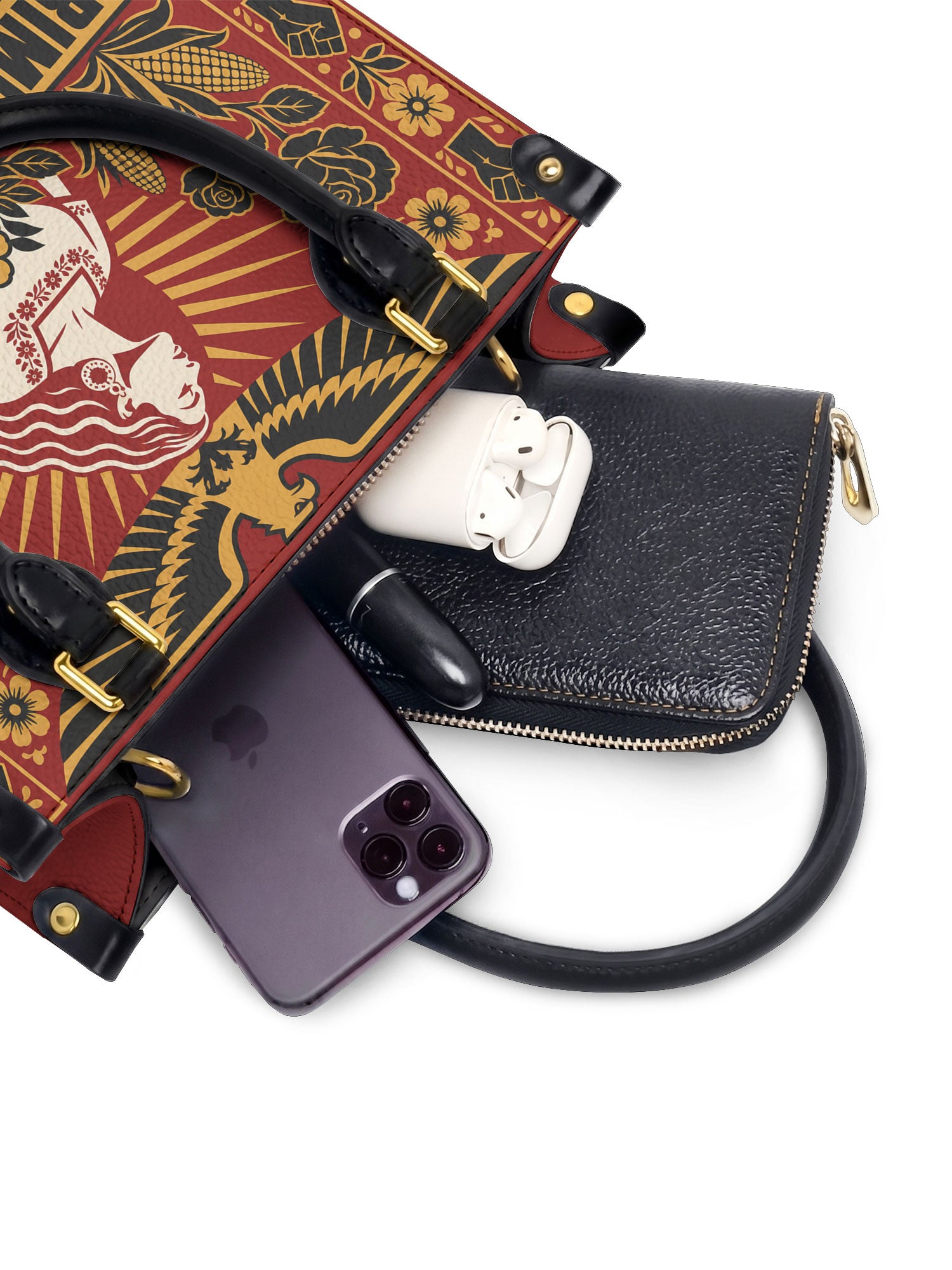 "Primero me pertenezco a mí" ver.3 Small Leather Handbag - interior | Paleta Bags