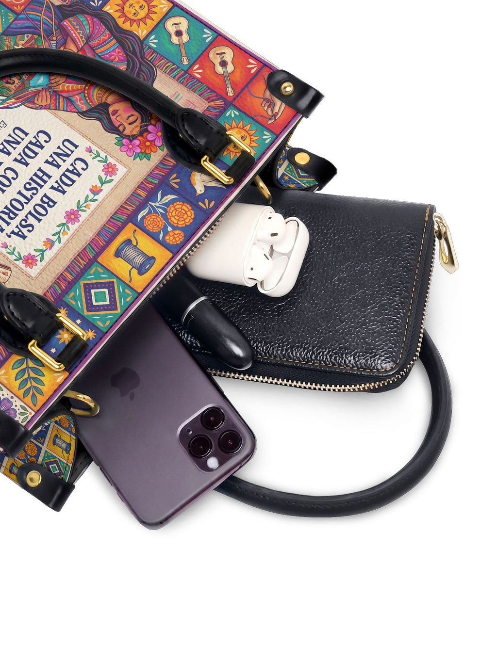 "Cada bolsa, una historia" ver.2 Small Leather Handbag - interior