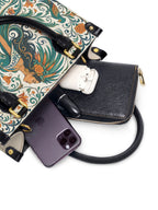 "Orgullosa de donde vengo" ver.3 Small Leather Handbag - interior | Paleta Bags